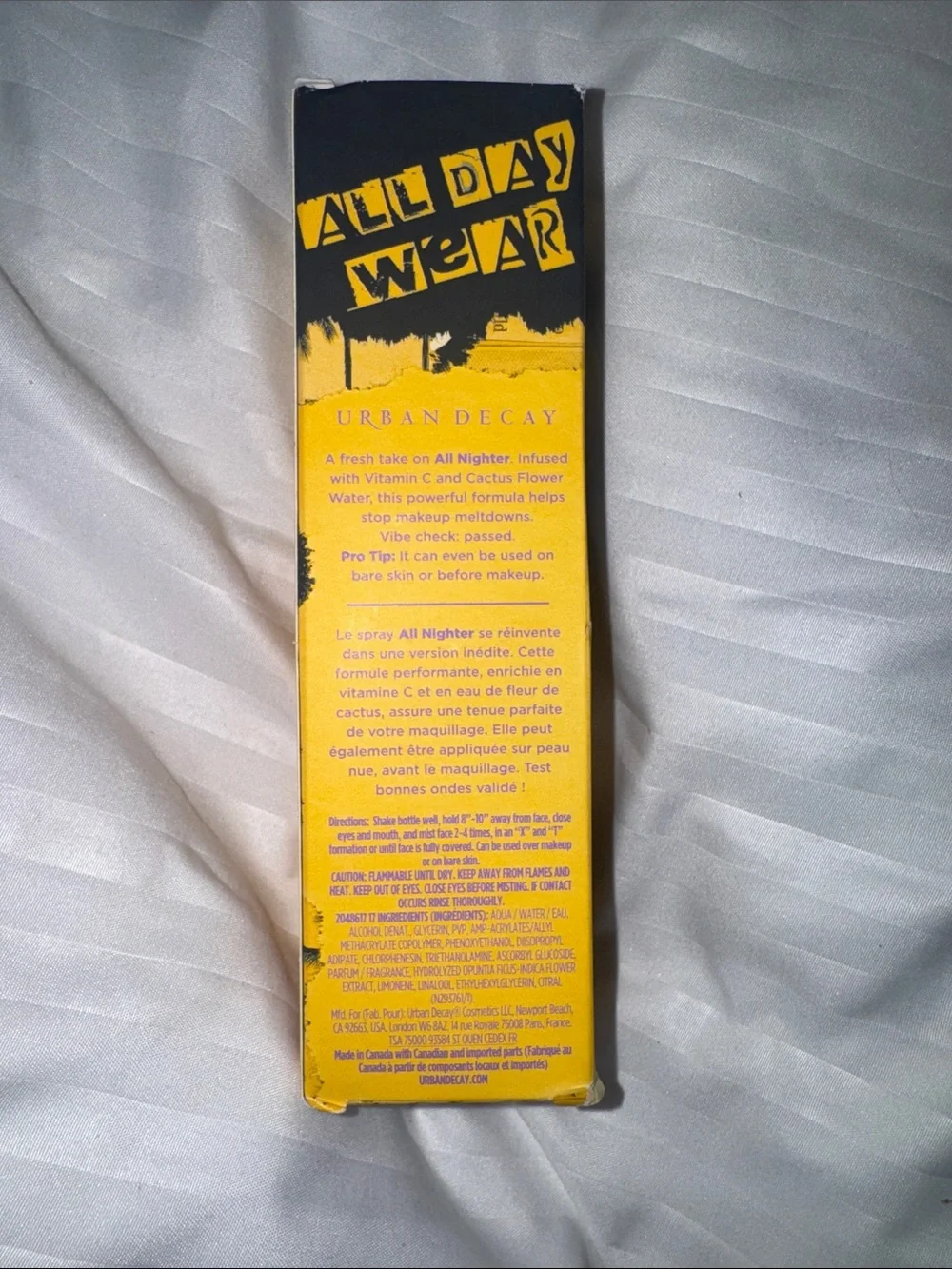 Urban Decay All Nighter Makeup Setting Spray with vitamin C new in box